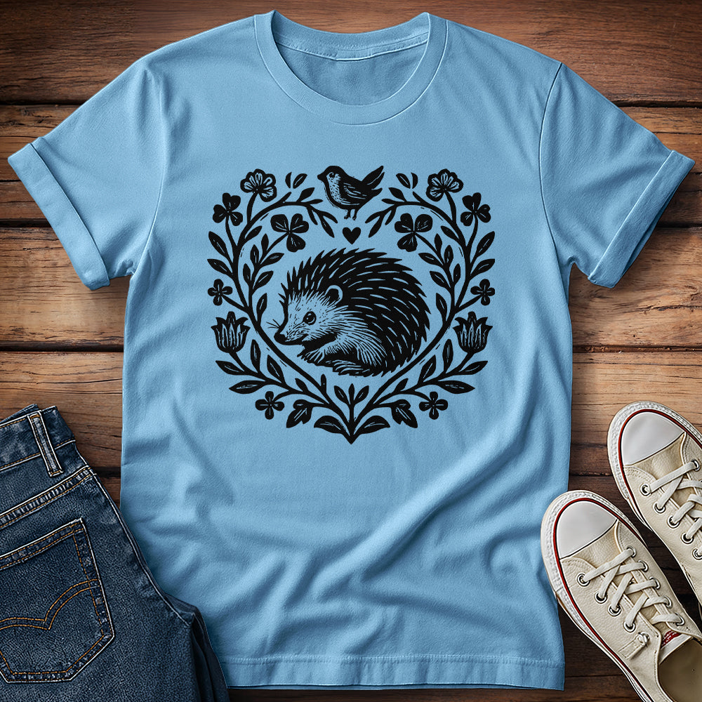 Hedgehog Linocut T-Shirt