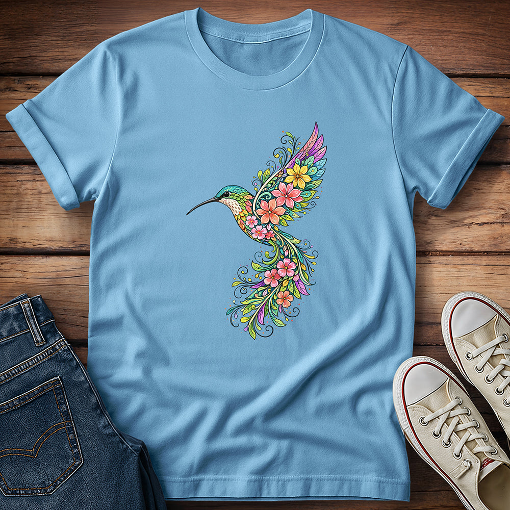 Floral Symphony Hummingbird T-Shirt