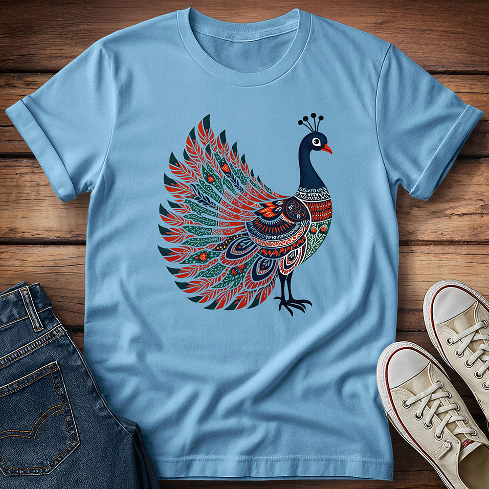 Multicolor Peacock T-Shirt
