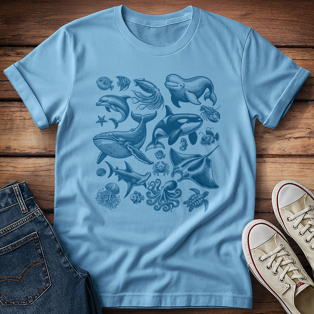 Ocean Life Collage T-Shirt