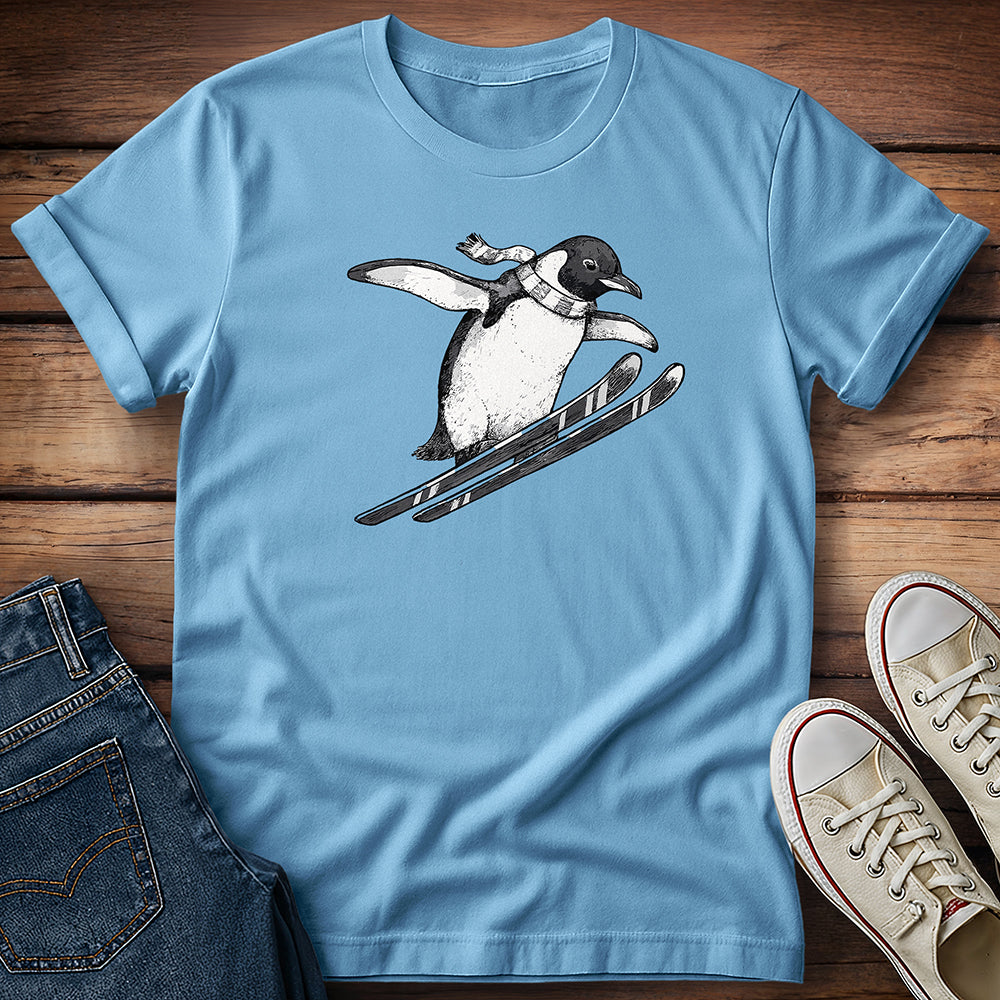 Penguin Ski Jump - Little Bird, Big Drop T-Shirt