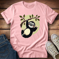 Sloth Wearing Chunky Glasses Hanging From Tree T-Shirt