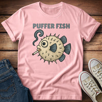 Puffer Fish Cigarette Text T-Shirt
