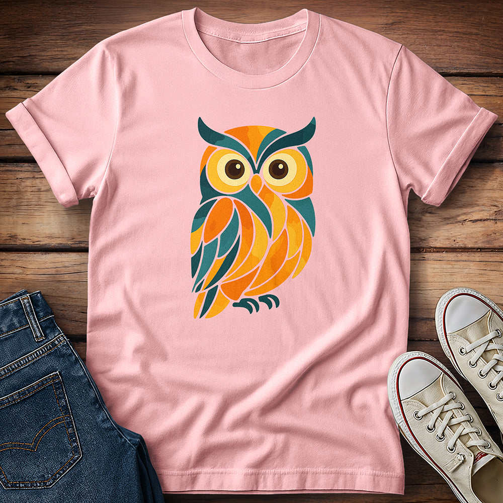 Blue Orange Owl T-Shirt