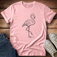 Flamingo Line Art T-Shirt