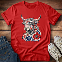 Flowery Highland Longhorn T-Shirt