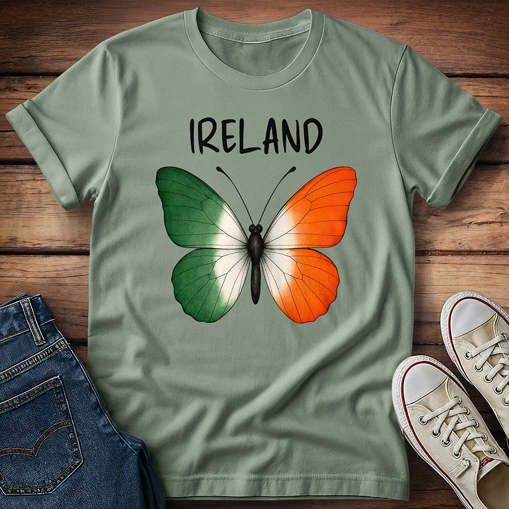Ireland Flag Butterfly T-Shirt