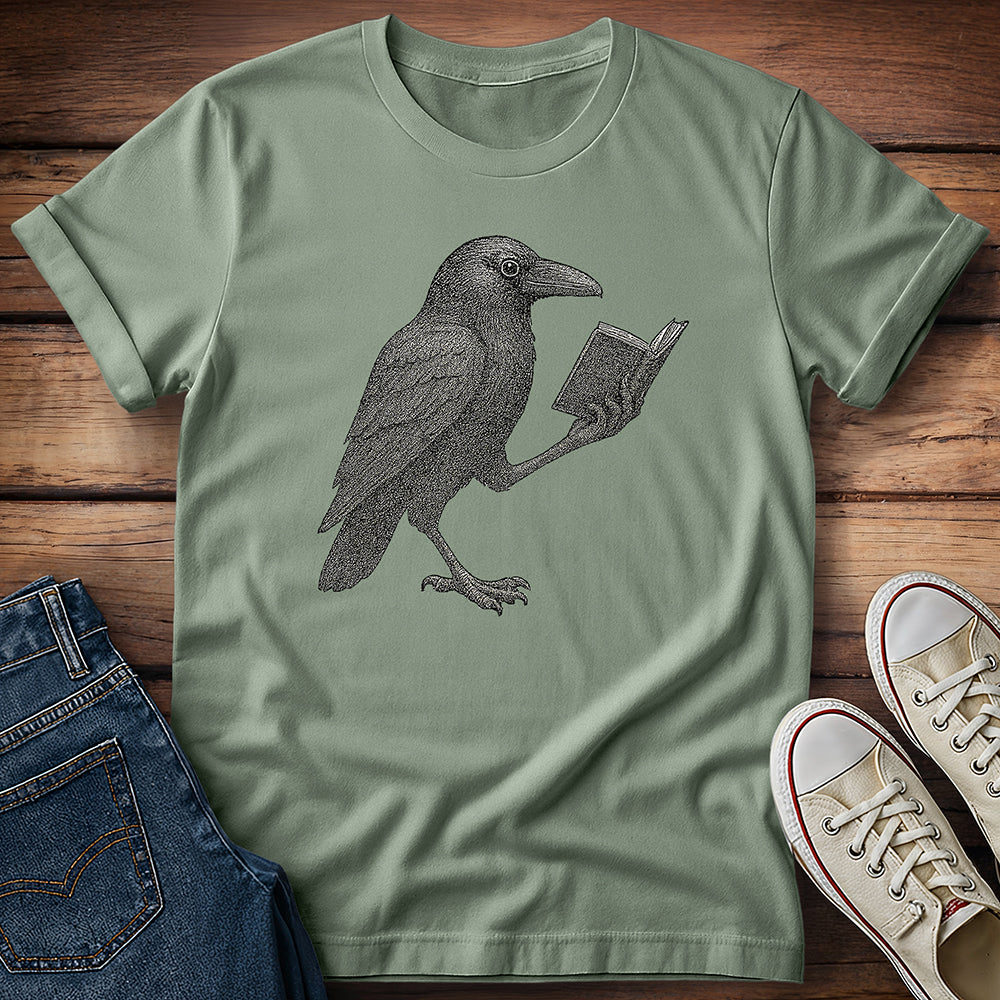 Crow Reading T-Shirt