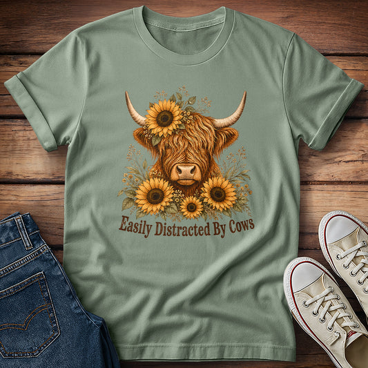 Easily Distracted By Cows - 2 T-Shirt
