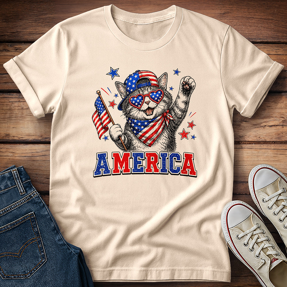 Cat 4th of July T-Shirt