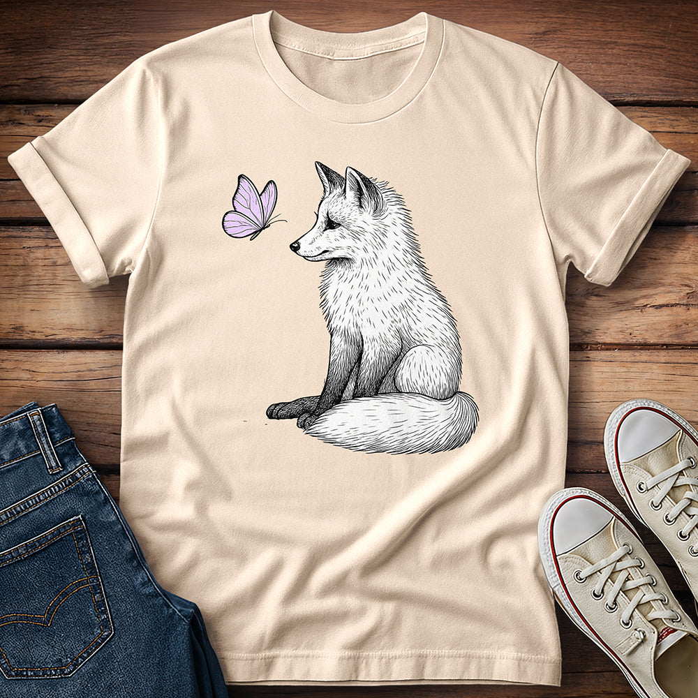 Fox and Lavender Butterfly T-Shirt