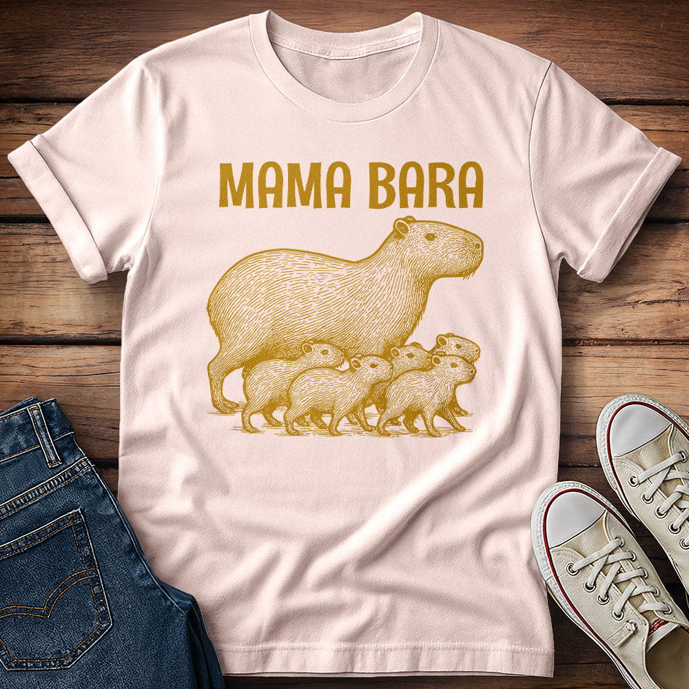Golden Capybara Mama Bara T-Shirt