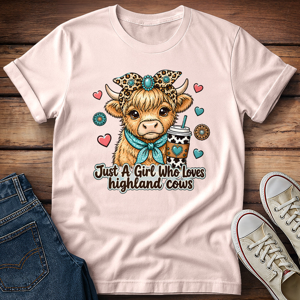 Just a Girl Who Loves Highland Cows T-Shirt