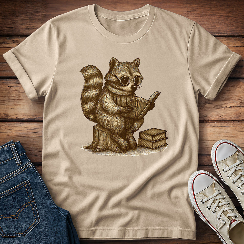 Raccoon Reading T-Shirt