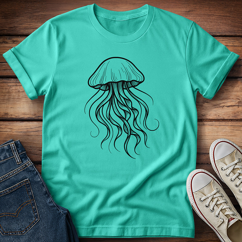 Line Drawn Jelly Fish T-Shirt