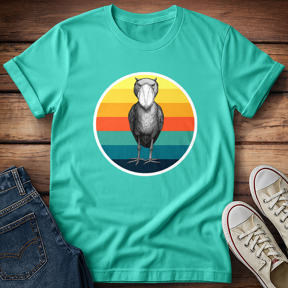 Retro Shoe-Billed Stork T-Shirt