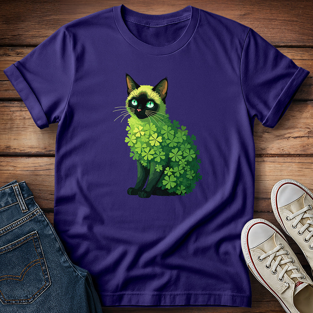 Shamrock Siamese Cat T-Shirt