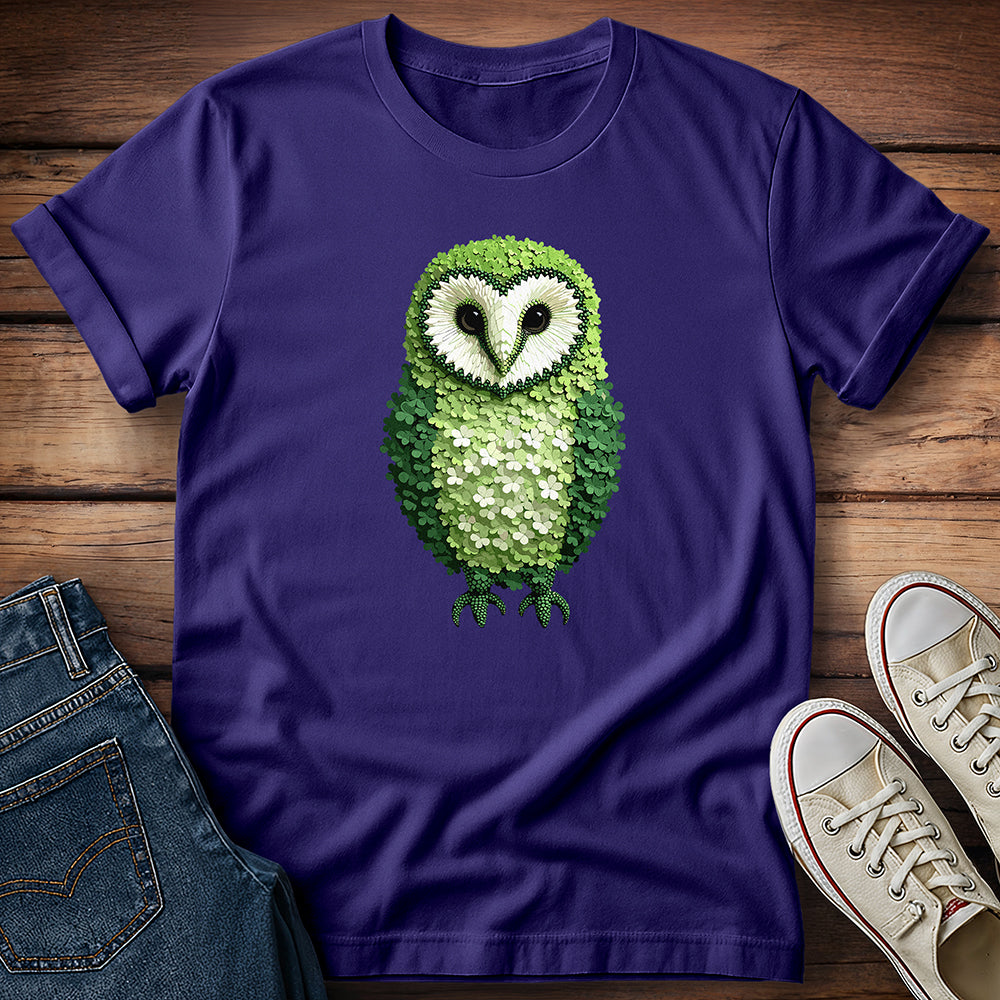 Irish Barn Owl Shamrock T-Shirt
