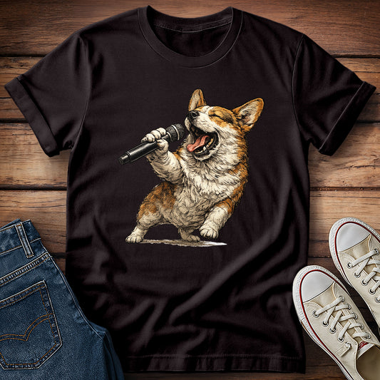 Karaoke Corgi T-Shirt