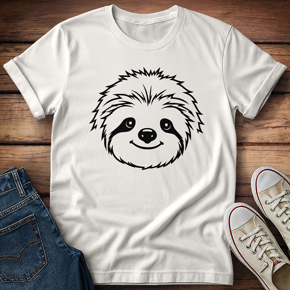 Baby Sloth Line Art T-Shirt