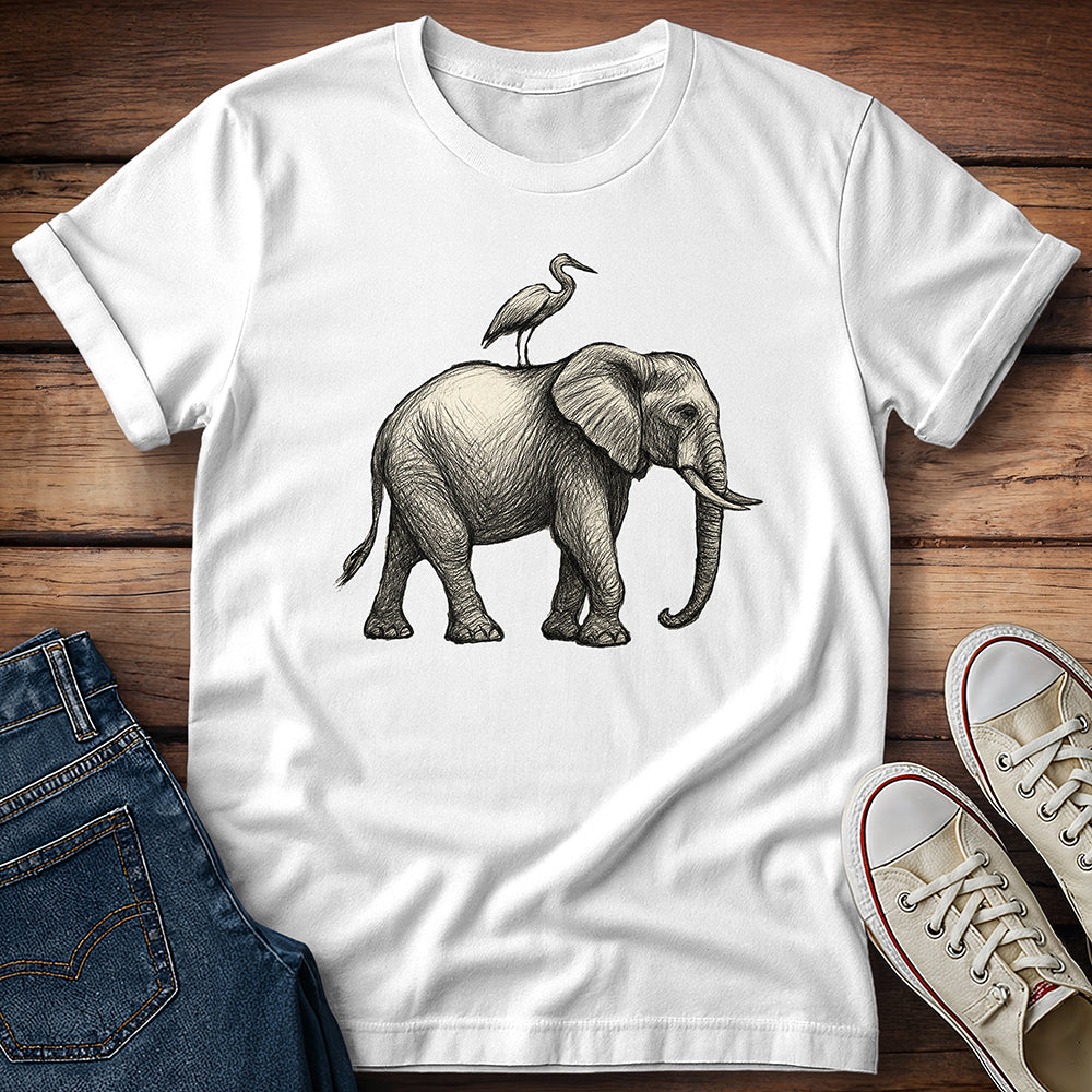 Elephant & Egret T-Shirt