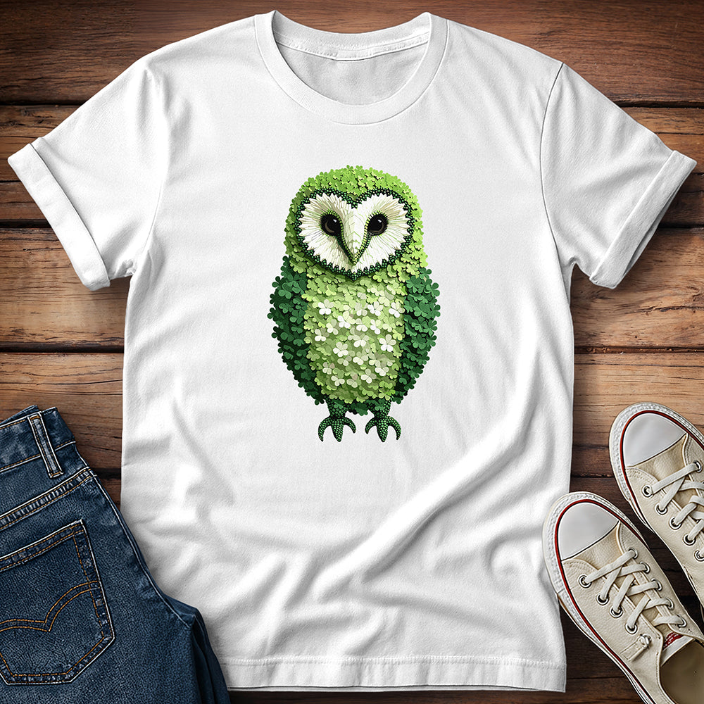 Irish Barn Owl Shamrock T-Shirt