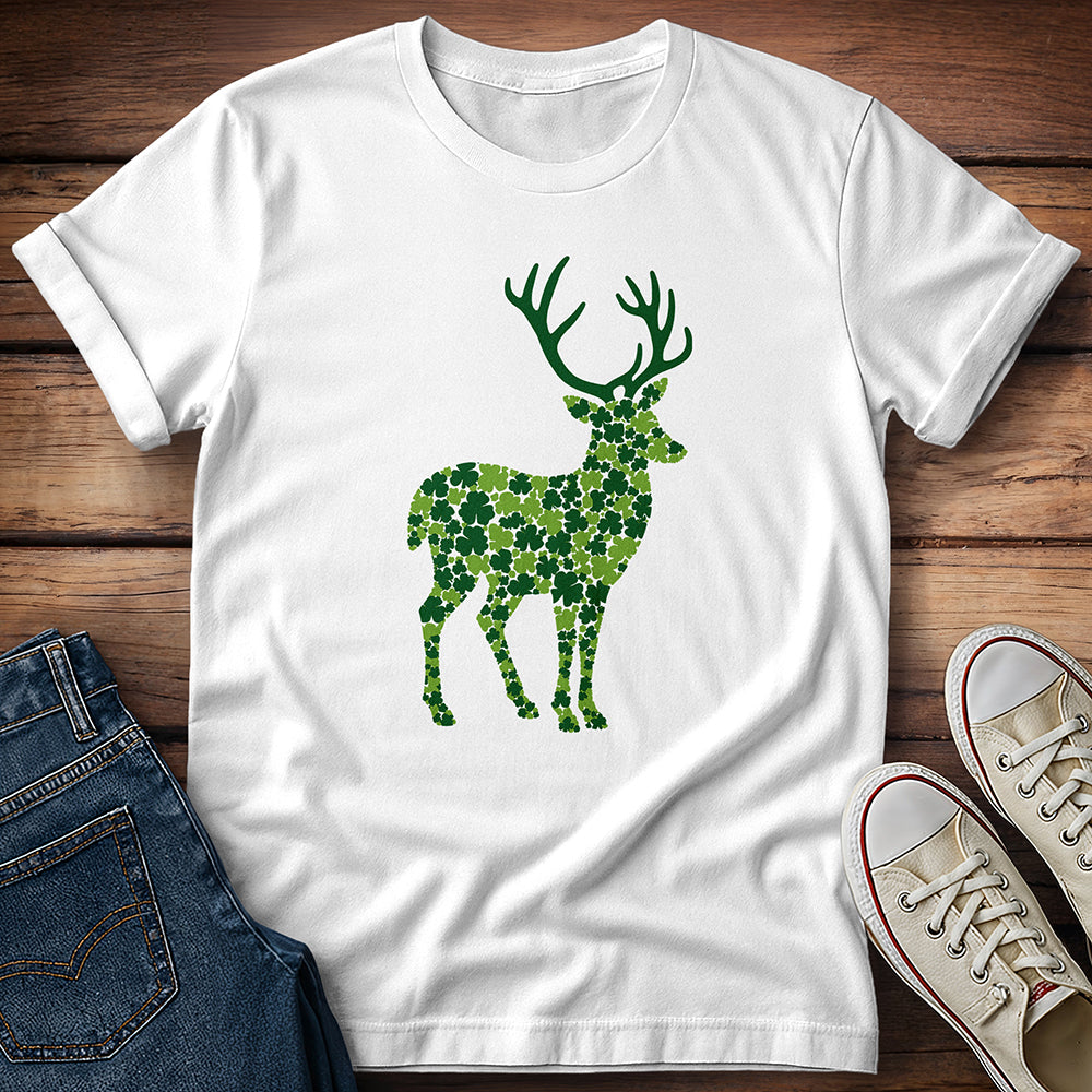 Shamrock Clover Deer  T-Shirt