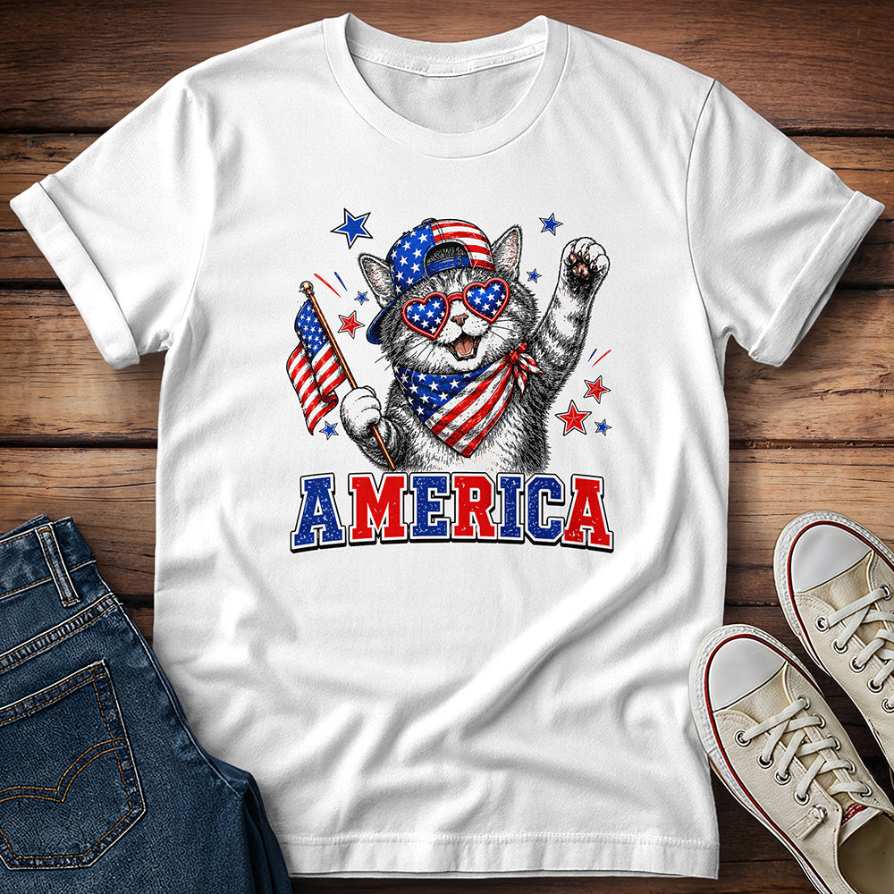 Cat 4th of July T-Shirt