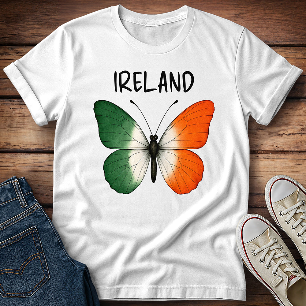 Ireland Flag Butterfly T-Shirt