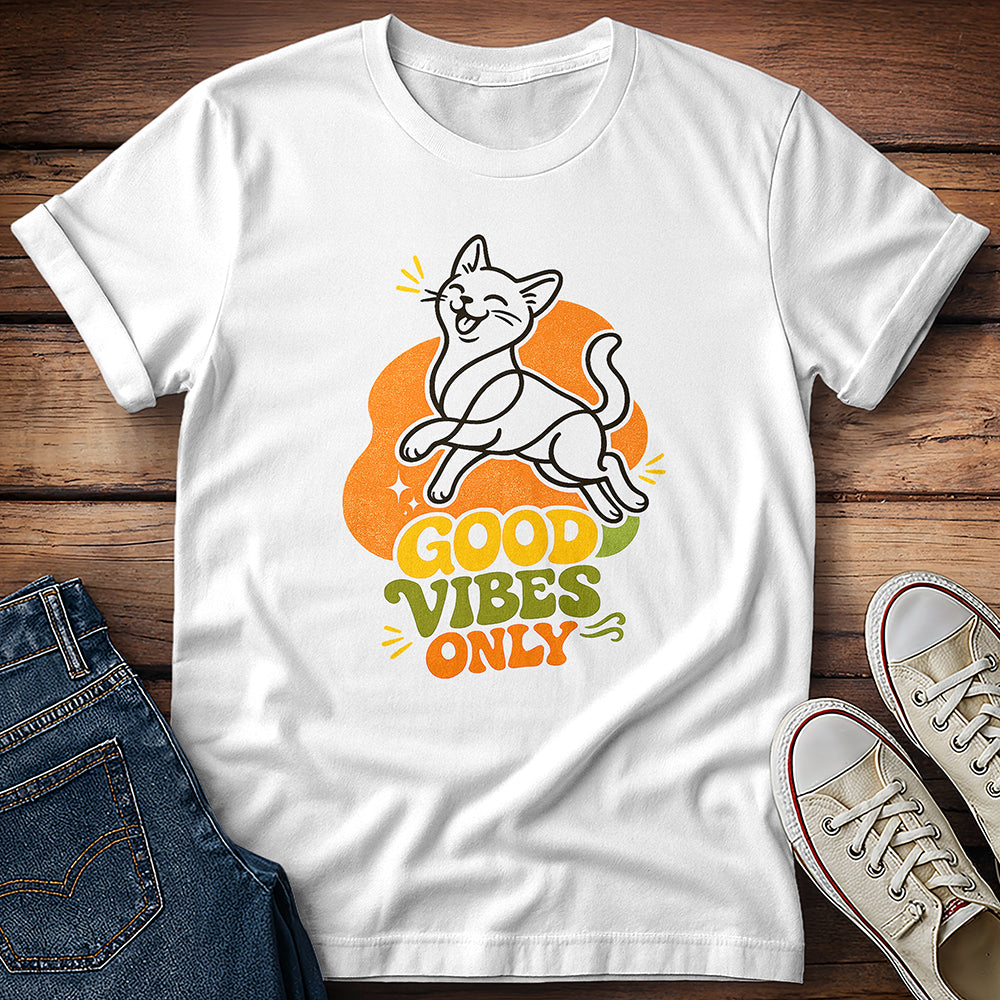 Cat -Good Vibes Only T-Shirt